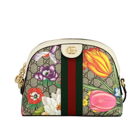 gucci borsa fiori|borse gucci a spalla.